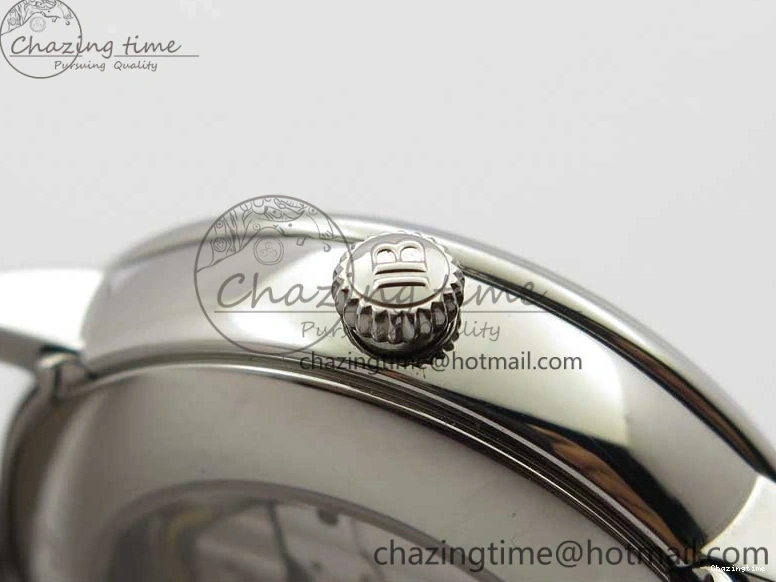 0302 Villeret 6654 SS Complicated Function OMF 1:1 Best Edition White Dial on Brown Leather Strap A6654 V Popular 7904